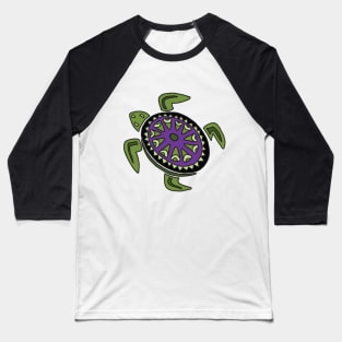 Sea Turtle Abstraction Baseball T-Shirt